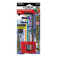 Vessel 8909BP RAINBALL" L-wrench 9-pc set