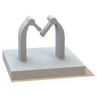 Essentra Components 22MWCA350750TAB Wire Saddle Micro Wire Saddle, Adhesive, .350x.250 Inside