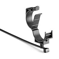 HellermannTyton 156-01714 Standard Cable Ties LOC Locking Clamp, 20 25 mm, with T50SMVC Swivel Tie, PA66HIRHSUV, Black,