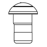 OTTO HP7-DF15322 Pushbutton Switch 18" FlushDome Potted 26 AWG Leads Black