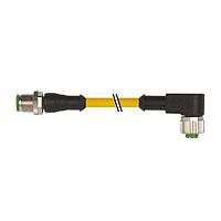Murrelektronik 7000-40121-0140200 Sensor Cables / Actuator Cables M12 male 0 / M12 female 90, PVC 4x0.34 ye UL/CSA 2m