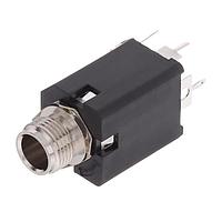 Amphenol Audio ACJS-MV-3S Phone Connectors 1/4"VERT CHASIS CONN MNT Needle CONT