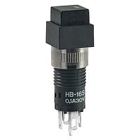 NKK Switches HB16SKW01-5C-AB Pushbutton Switches SPDT ON-ON SQR RED