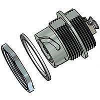 Amphenol CONEC 17-300460 LC Connectors APC IP67 Dplx LC Rec DCst-Flng Mnt no Cap