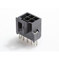 Molex 105312-1306 Power NanoFit Hdr Vrt 6Ckt DR SldrClip Blk 30Au