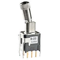 NKK Switches B22LB Subminiature antistatic toggles DPDT ON-NONE-ON