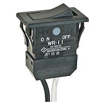 NKK Switches WR11AL Rocker Switches SPST ON-NONE-OFF WIRE LEADS SEALED