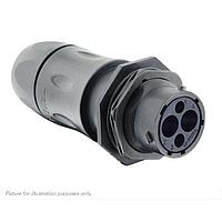 Eaton Souriau-Sunbank UTSX7JC102W2S Receptacles Jam nut receptacle, with cable gland backshell, for 4 female contacts, IP68/69K