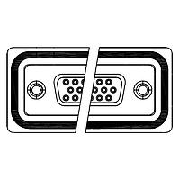 NorComp HDF-V44-213L052 High Density D-Sub Connectors 44 pin vert solder F 30u 4-40 thrd brdlck