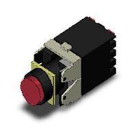 Omron Automation and Safety A165-TRA-2S Industrial Switches PB RND RED DPDT ALT QUICK CON