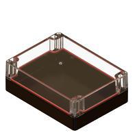 Serpac RB65P12C10B Watertight PLASTIC BOX WATERTIGHT ENCLOSURE CLEAR/BLACK (6.30 x 4.72 x 2.18 in)