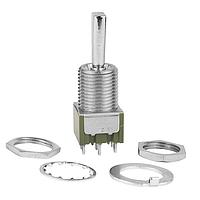 NKK Switches M2028RB1W01 Toggle Switches (ON)OFF(ON).61 LARGE FLAT 12MM BSHNG SLD