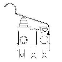 Panasonic Industrial Devices ASQ10328 Stroke SPST - NC, Simulated Leaf Lever, Wire