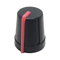 Eagle Plastic Devices 450-4761 Conical Knob SOFT TCH D SH BK/RD