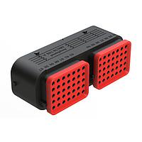 Amphenol SINE Systems ARC16-70SA-P013 Plug 70 Position Plug, Socket, Contact Size Size 16, Jackscrew, Bonded Front Seal, Keyed A, Standard Diameter Rear Seal (Red), Black Body, Dustcap Included