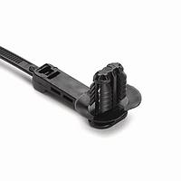 HellermannTyton 157-00222 Cable Tie Mounts 1-Piece Cable Tie/Fir Tree Mount with Disc, 9"L, 6.2 - 13.0 mm, PA66HIRHSUV, Black,