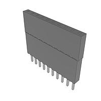 Samtec ESQ-110-44-T-S Sockets Elevated Socket Strip, 0.100" Pitch