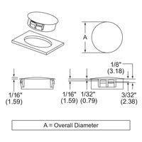 Essentra Components 62MP0750 Hole Plugs Hole Plug, Snap In , .750 in Hole, .125 Max Panel