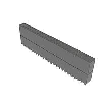 Samtec ESW-124-33-S-D Stackthrough .100" Elevated Socket Strip