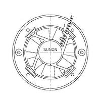 Sunon GF60151B9-1E01U-AC9 Axial Axial Fan, 84.9x15.4mm Round, 12VDC, 9.8CFM, 0.05"H2O, Ball, Auto Restart, IP56