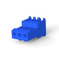 AMP Connectors - TE Connectivity 3-640622-3 Receptacle Assembly FEED THRU W/O TAB 3P blue tin 26 AWG