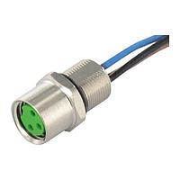 Murrelektronik 7000-08573-9700050 Connectors M8 female receptacle front mount incl. nut, wires PP 3x0.25 0.5m