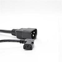 Io Audio Technologies 8865442 AC Power Cords Power Cord, 16AWG, SJT, IEC 60320 C14 to C13, 13A, Right Angle, 1' Length, Black