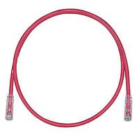 Panduit UTPK6A1MRD Cat 6a Keyed Copper Patch Cord, Cat 6A, Red UTP