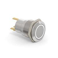 Alcoswitch - TE Connectivity 2213764-4 Pushbutton Switches AV19 SPM 0.4VA FIX RING LED WHITE 24V