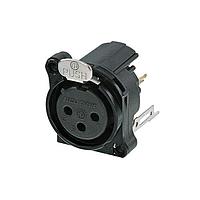 NEUTRIK NC3FBV2-B Receptacles 3P F RECEPT B SERIES PCBV PN 1 GRD SEP B