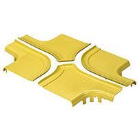Panduit FRFWCSC12W4YL Wire Ducting & Raceways Split Cover, 4-Way Cross, 12" x 4" w/4"