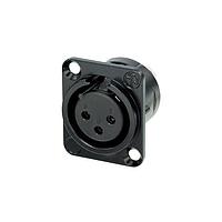 NEUTRIK NC3FD-LX-BAG-0 Receptacles Receptacle DLX series 3 pin female - solder - black/silver - Latchless
