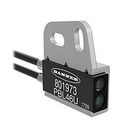 Banner Engineering PBL49.83U Plastic Fiber Sensors Plastic Fiber: Diffuse Reflective; Rectangular Aluminum Housing with integrated lenses; 1 mm core dia; 3 m Fiber Length; Free Cut, includes mounting bracket