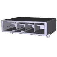 AMP Connectors - TE Connectivity 2-917541-2 Shrouded S/ROW HDR ASSY 4P H