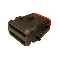 DEUTSCH - TE Connectivity DT06-12SB-CE13 12-Way PLG, 12P, BLK, E,SEAL RET,ENH KEY,XCAP,B