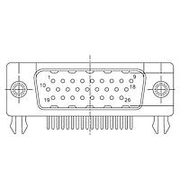 Amphenol Commercial Products 17EBH026PAM110 High Density D-Sub Connectors RA HI DENSITY 26P M #4-40 THREAD