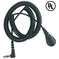 Desco 91095 Wrist Band WRIST STRAP COILED 4mm RT ANGL BANANA