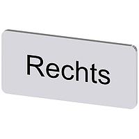 SIEMENS 3SU19000AC810AH0 Labeling Plate, Rechts INSCR. LABEL, SILVER 12.5 X 27MM, RECHTS