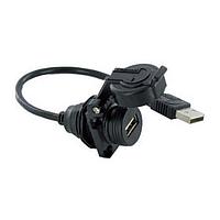 Amphenol Socapex USBAPSCC7230A USB Cables / IEEE 1394 Cables USB A Fld JamNutRcpt SelfClsCapUSB-A 3mCS