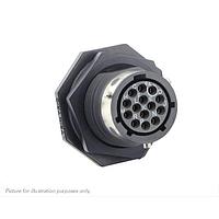 Eaton Souriau-Sunbank UTGX712D14S Receptacles Jam nut receptacle, without backshell, with 14 female PCB contacts, IP68/69K in unmated conditions