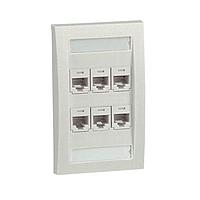 Panduit CFPE6BLY Wire Ducting & Raceways Faceplate 6 Port Single Gang Executiv