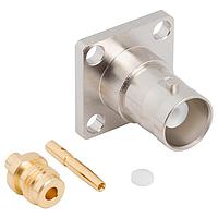 Amphenol RF 112616 Connectors BNC PANEL CRIMP JACK .085 SEMI RIGID