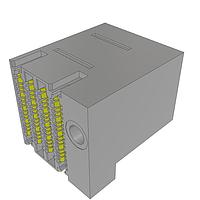 Samtec EBTF-4-08-2.0-S-RA-1-R Receptacles ExaMAX(R) 2.00 mm High-Speed Backplane Right-Angle Receptacle