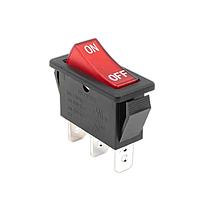 E-Switch R4BBLKBLKGRNEF1 High Current Rocker Switch 15A 250V SPST On-(Off) Neon Bulb