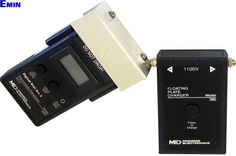 Charged plate monitor used for electrostatic discharge testing in an ESD-controlled environment