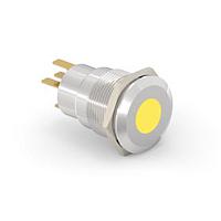 Alcoswitch - TE Connectivity 1-2213765-0 Pushbutton Switches AV19 SPM 0.4VA SPOT LED YELLOW 12V