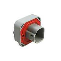 Amphenol SINE Systems AT15-4P-BM01 Connectors Str Flng Mnt PCB Rcp 4POS Gry Gld Cont