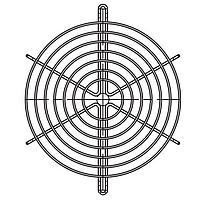 ebm-papst 3749-2-4039 Guard Fan Guard for W2E142 Series or 150mm Fans, Steel