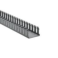 HellermannTyton 181-32005 Slotted Wall Wiring Duct Slotted Wall Wiring Duct, 3" x 2", Non-Adhesive, PVC, Gray, 30ft/Box