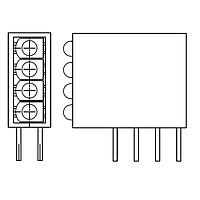 BIVAR H485CGYGAD LED Circuit Board Indicators LED Assembly, Right Angle, 1.8mm LED, Quad-Level, 1 Station, Green, Yellow, Green, Amber, Diffused Lens.